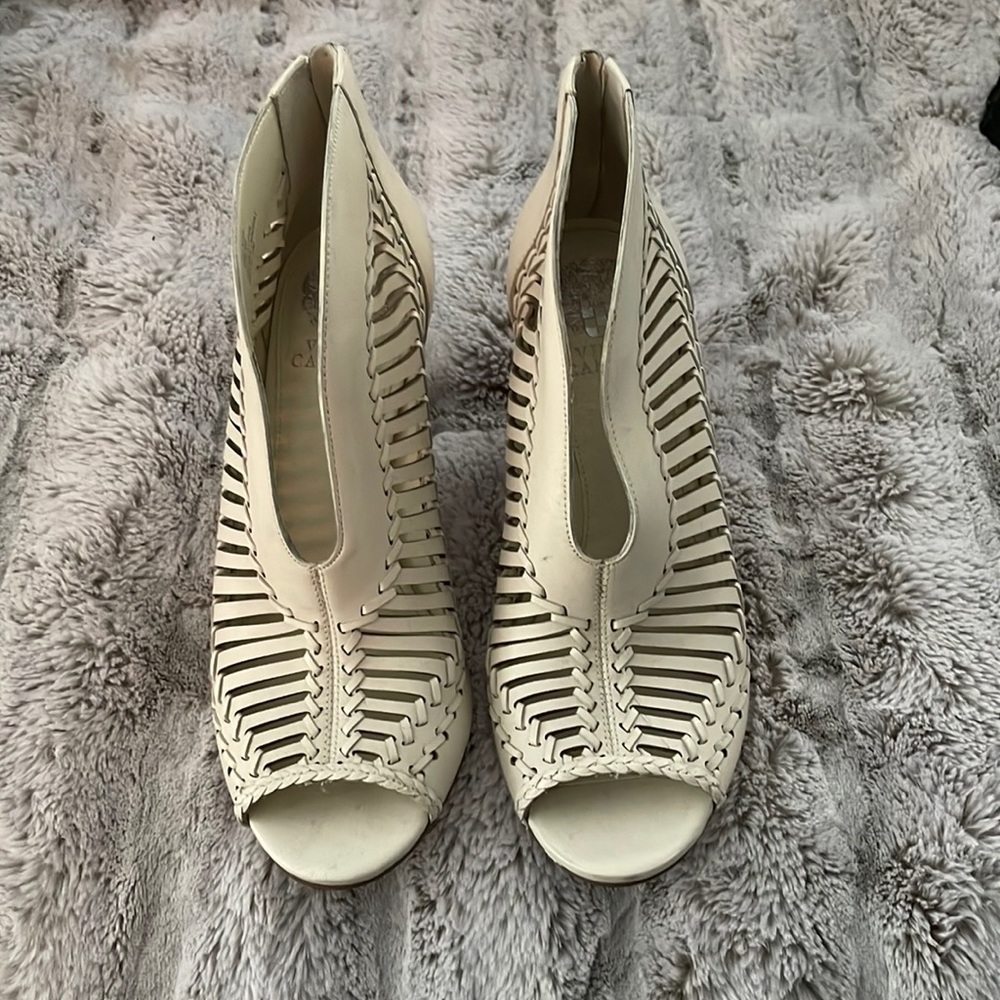 Vince Camino Off white Caged Open Toe Bootie